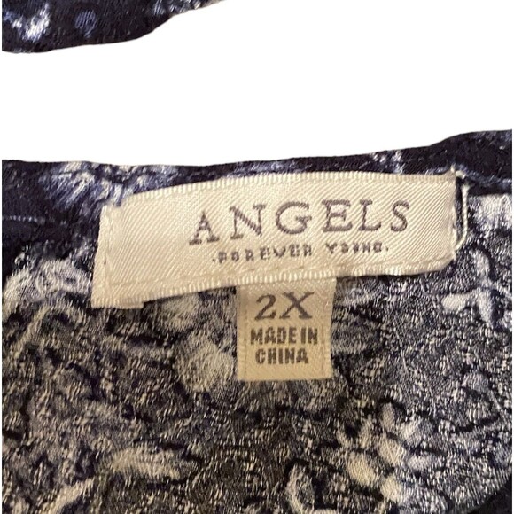 Bundle of 3 Tops Double Ruffle Flutter Short Sleeve Fairy Floral Womens Plus 2X - Picture 2 of 14